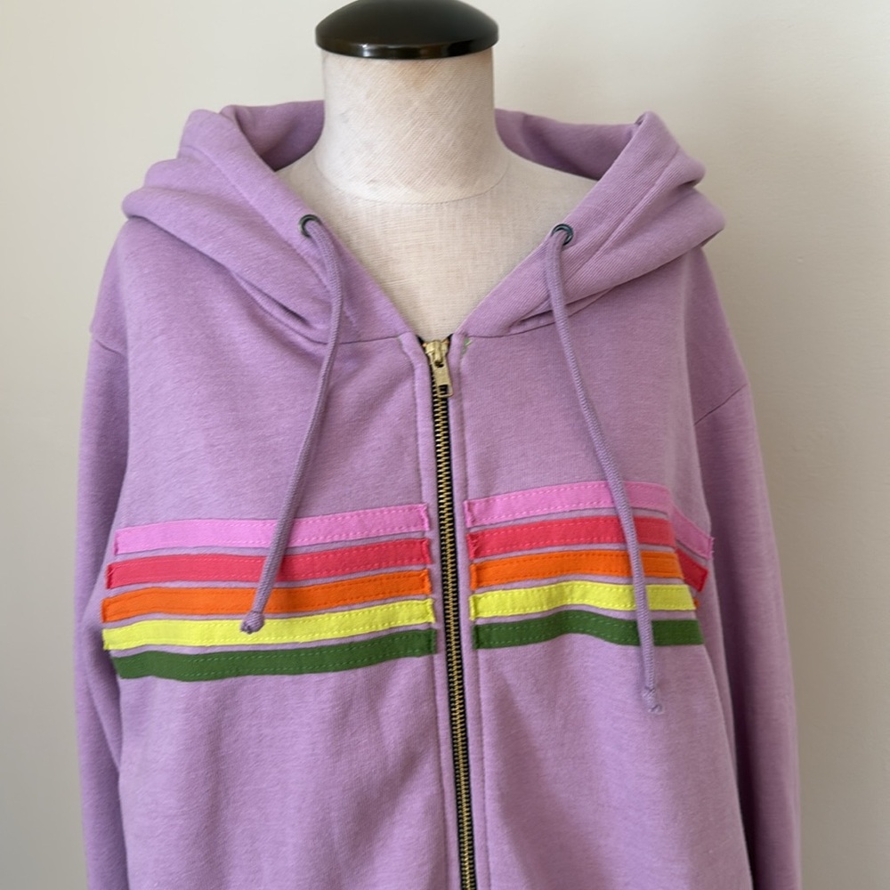 Aviator Nation striped zip up - Picture 2 of 6